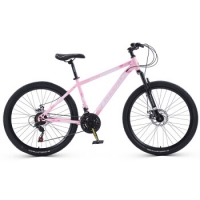 凤凰山地自行车女款成人学生变速单车女骑碟刹车灵渊 26英寸24速粉色