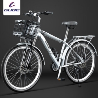 GUQE美国通勤自行车女式轻便单车26寸禧玛诺变速青少年学生成人单车 ...