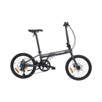 喜摩折叠自行车成人超轻便携男女式通勤休闲铝合金单车20寸6速变速 灰色...